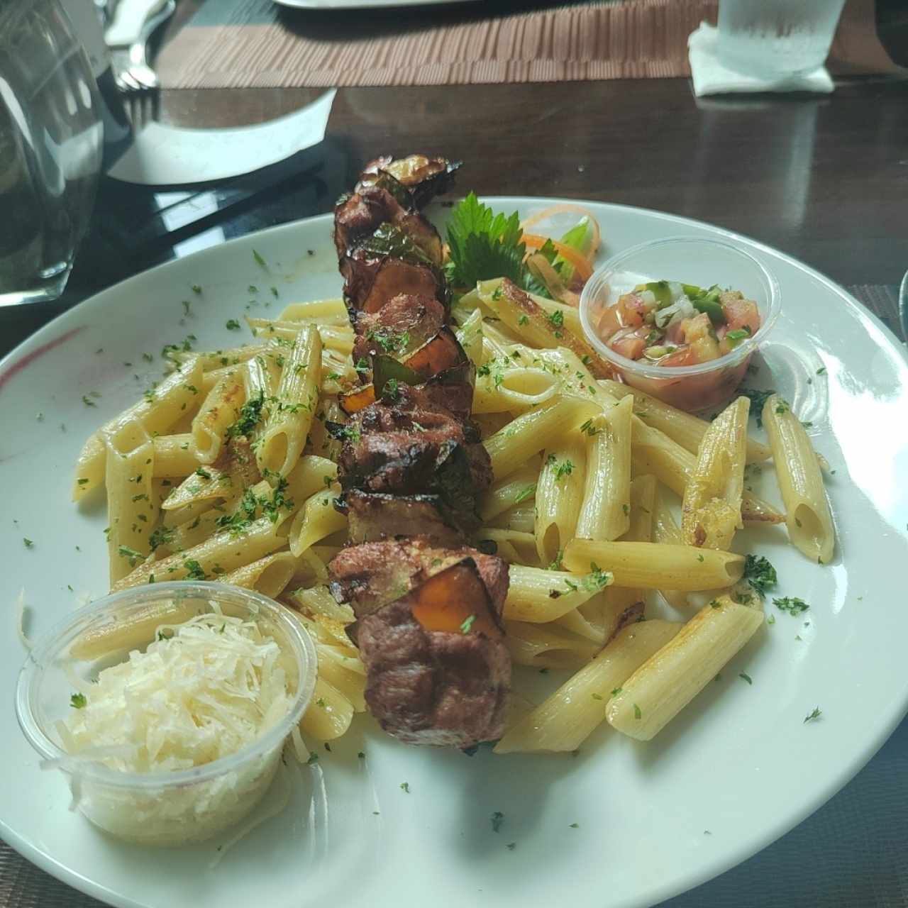 Brocheta de cerdo