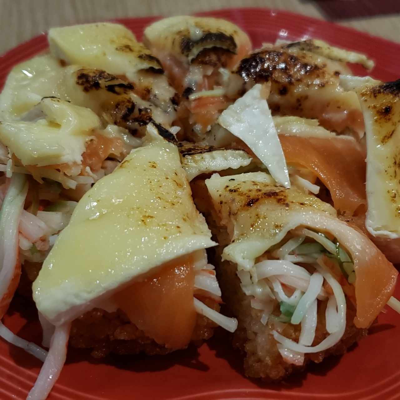 Sushi pizza de Salmón