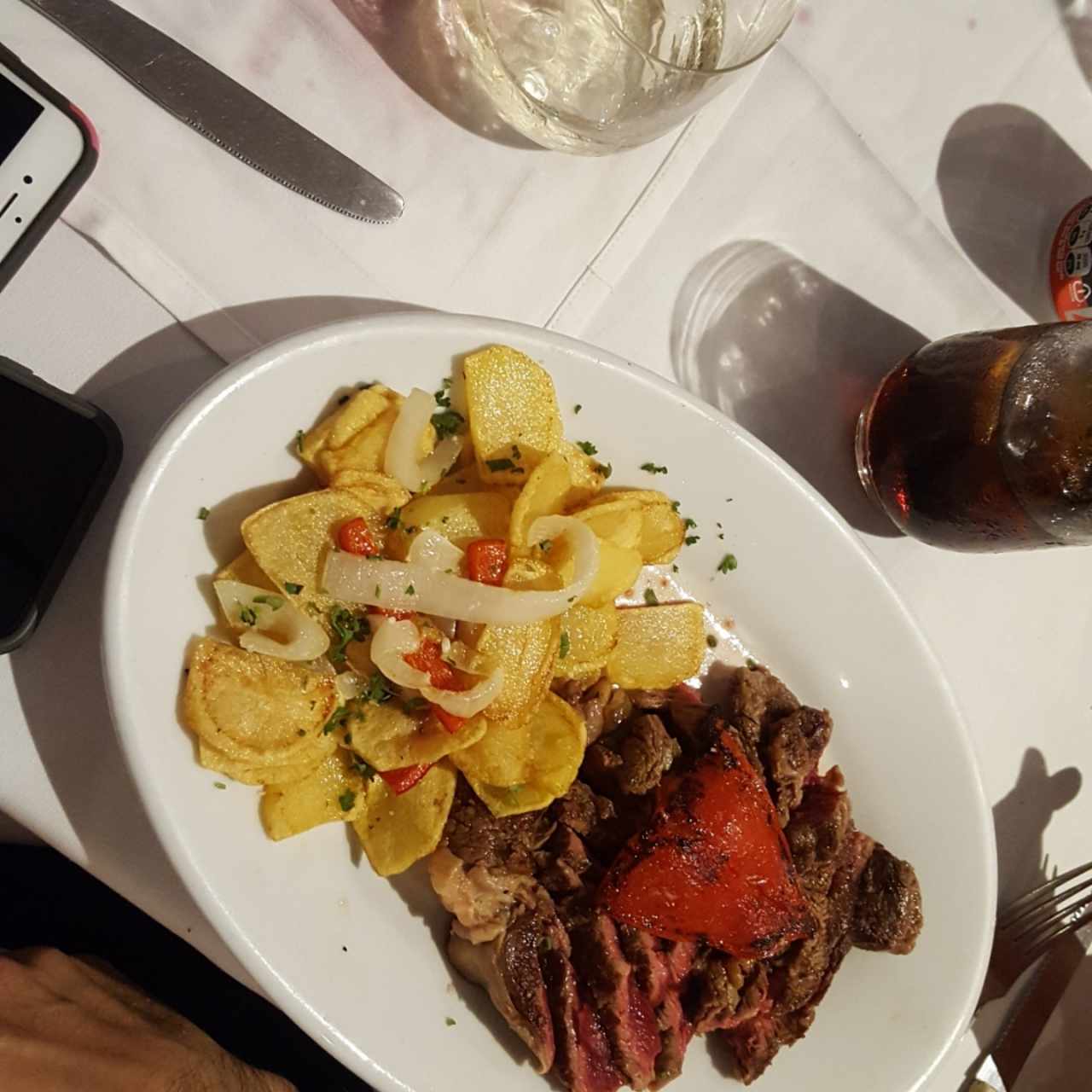 Entrecote con papas