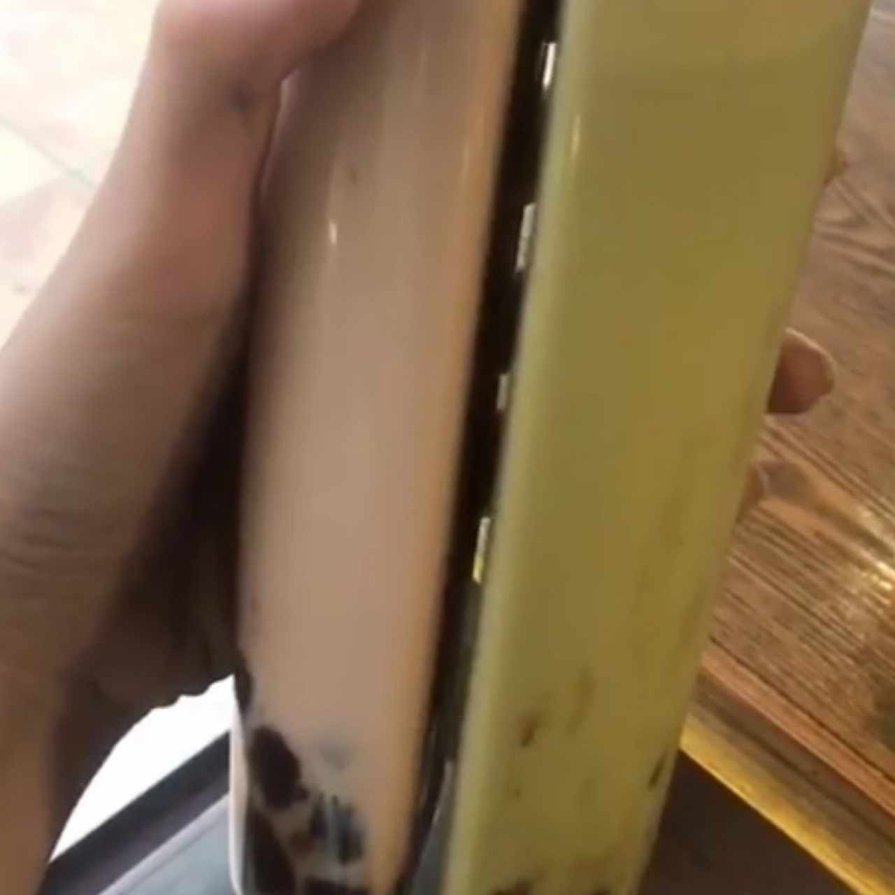 bubble tea de dos sabores