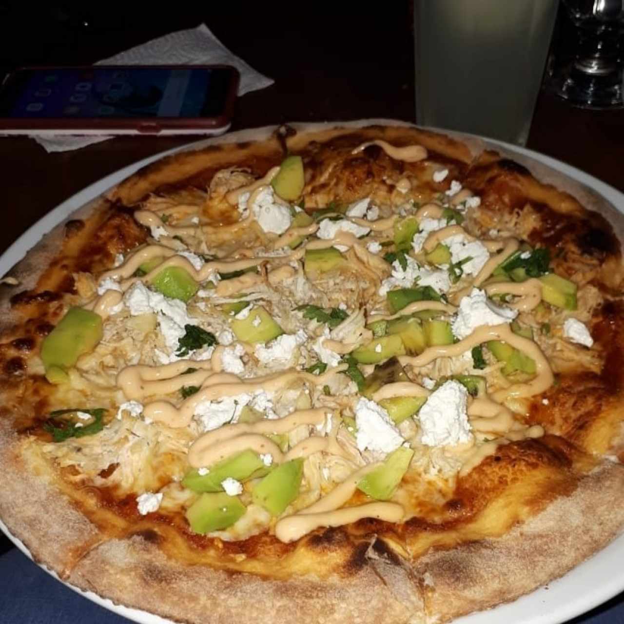 Chicken taco pizza