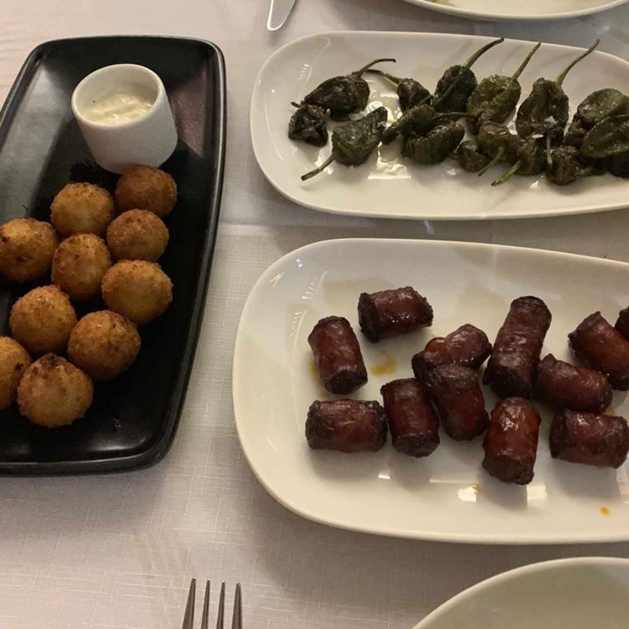 Croquetas De La Casa-Chistorras y pimientos Padron