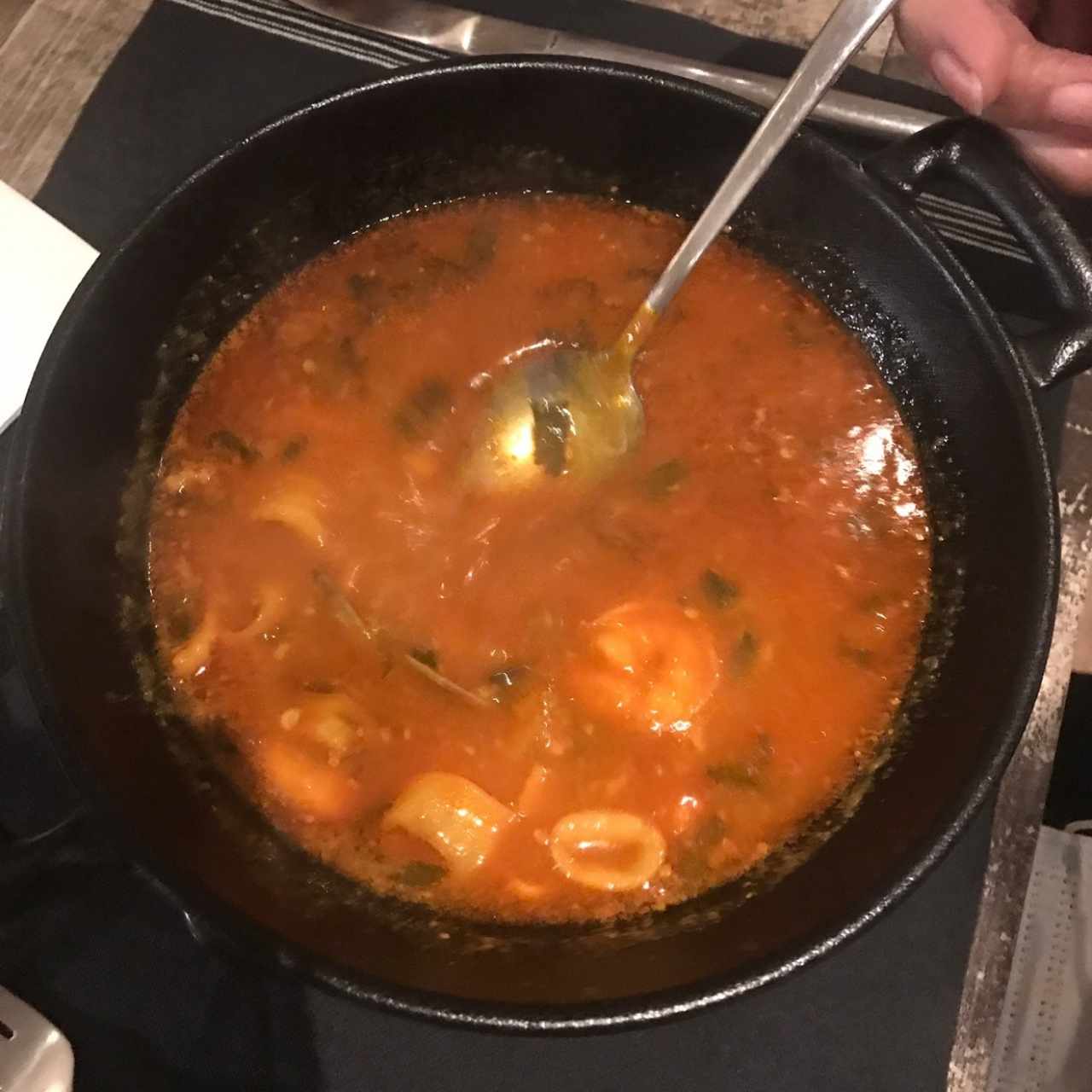 Entrantes Calientes - Sopa de Mariscos