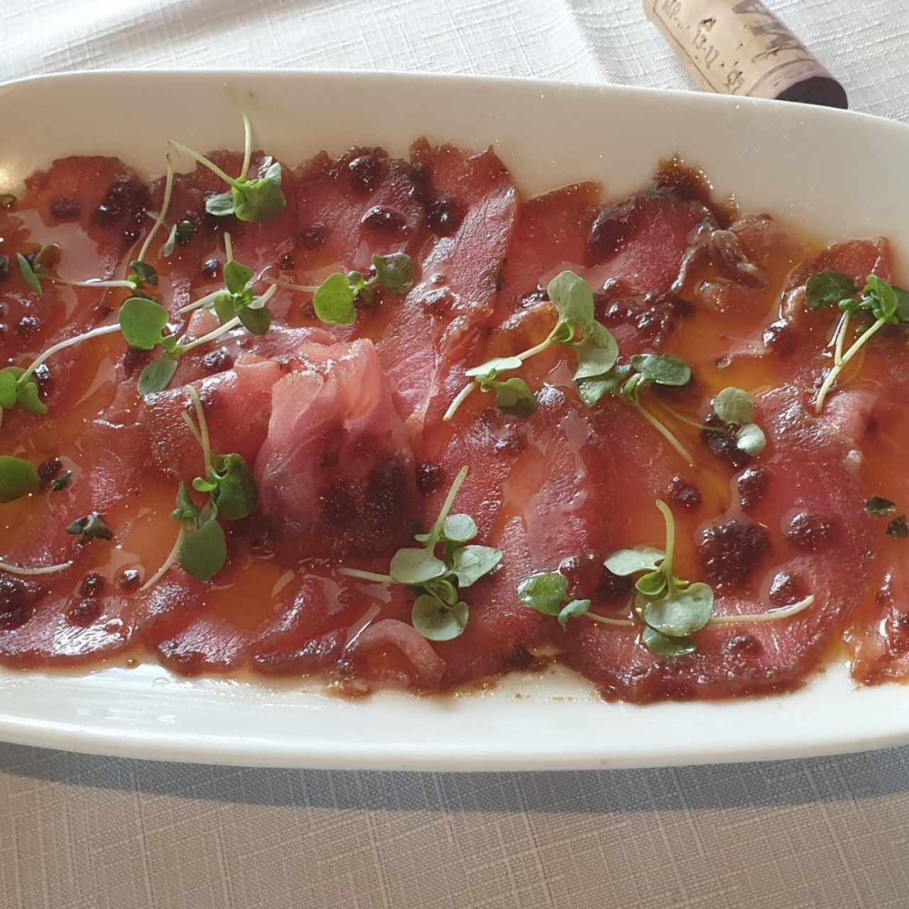 carpaccio de atún 