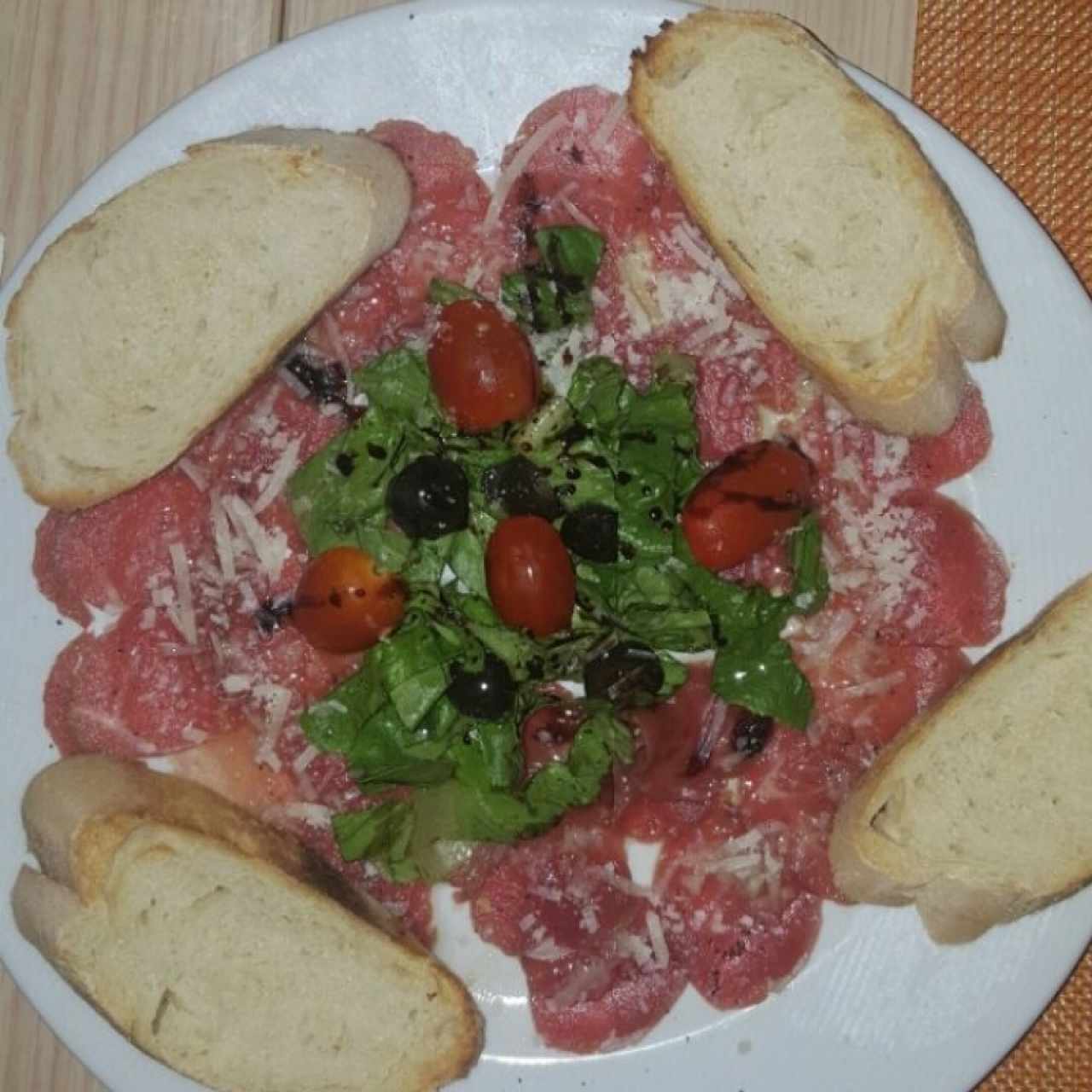 Entradas - Carpaccio de lomito