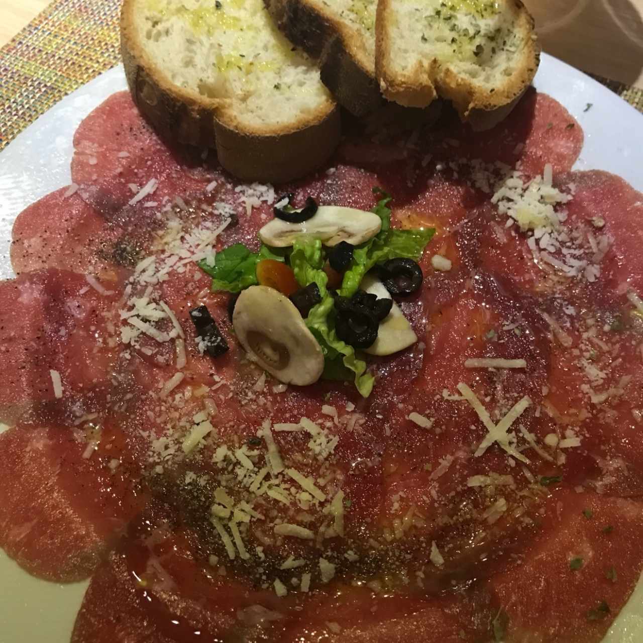 Entradas Frías - Carpaccio de Lomito