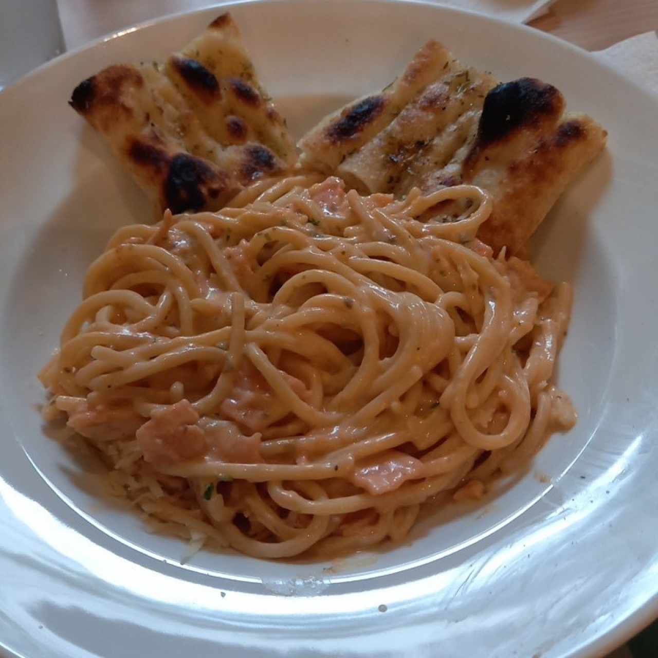 Pasta con salmón