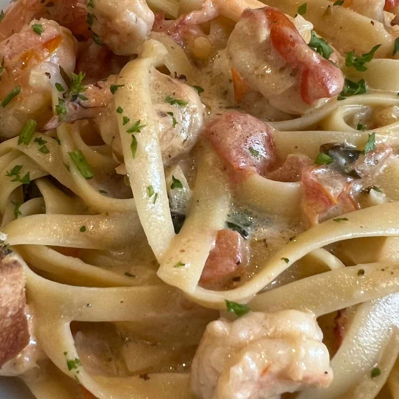 Pastas - Alfredo con Camarones