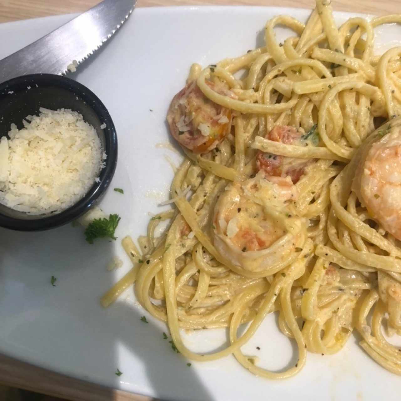 Pastas - Alfredo con Camarones