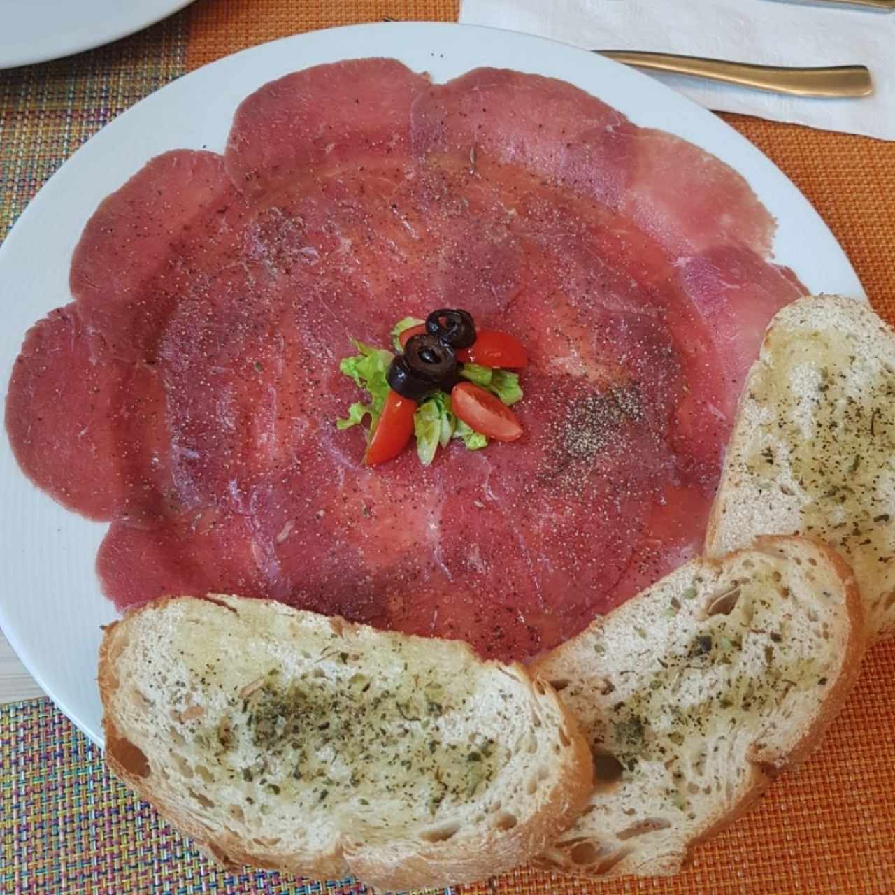 Entradas Frías - Carpaccio de Lomito