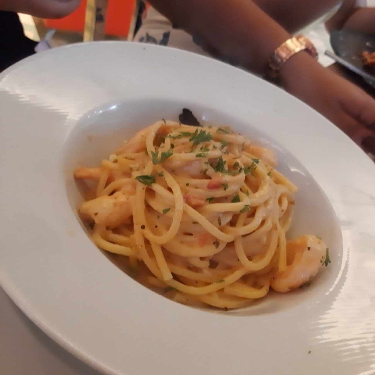 Pastas - Alfredo con Camarones