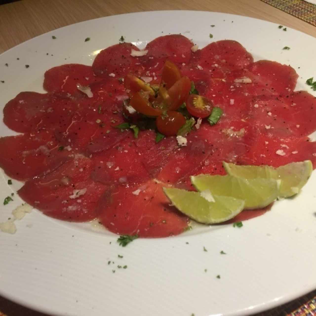 Entradas - Carpaccio de lomito