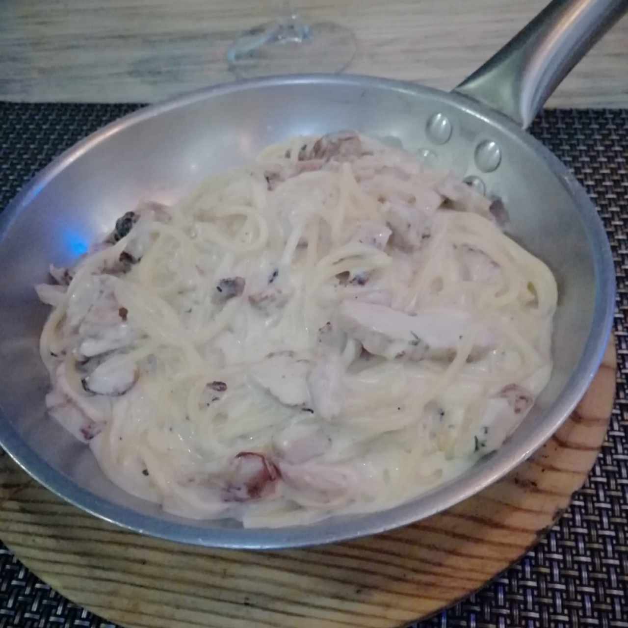 pasta con pechuga de pollo