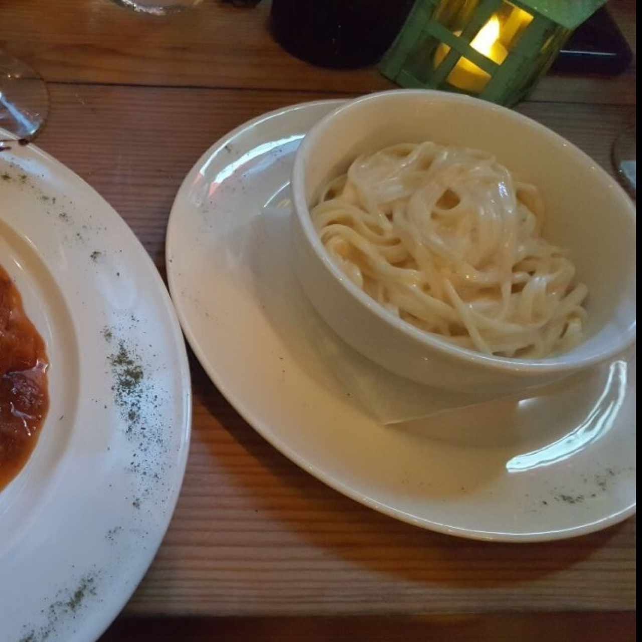 Ossobuco de Res con Linguini a la Crema