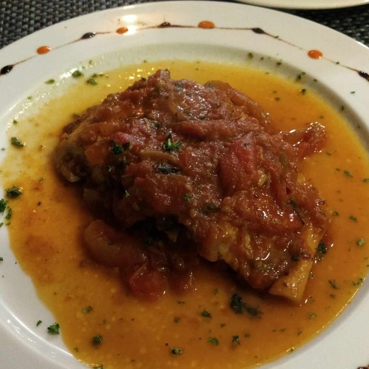 Filete de Corvina a la Livornesa