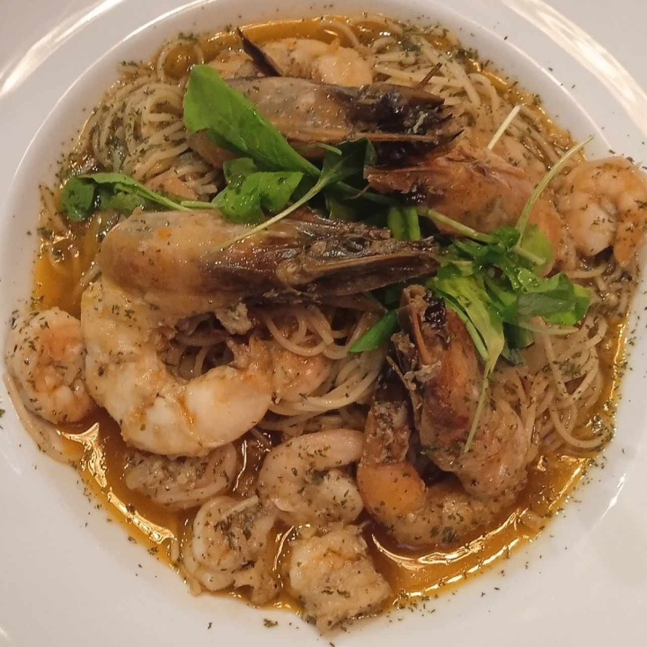 Capellini Fume Langostino y Camarones 