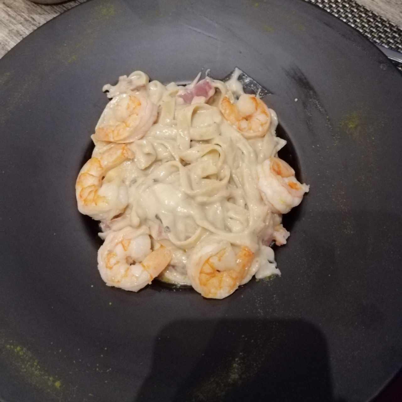 fettuccine la strega de camarón