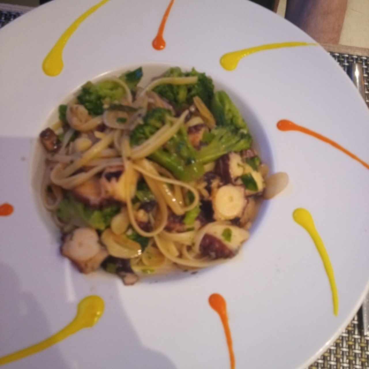 pasta broccoli con pulpo