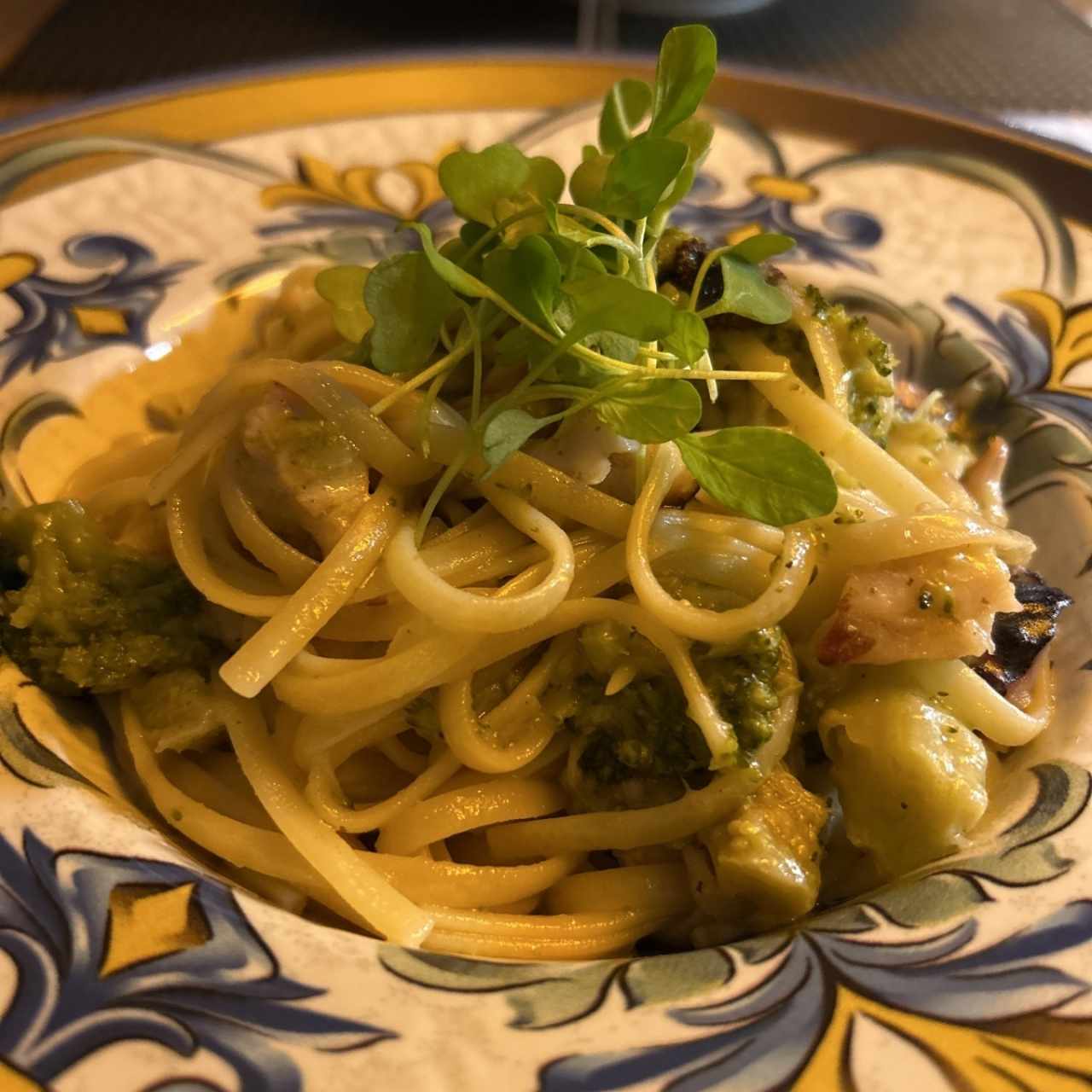 Linguini de Pulpo y Brócoli