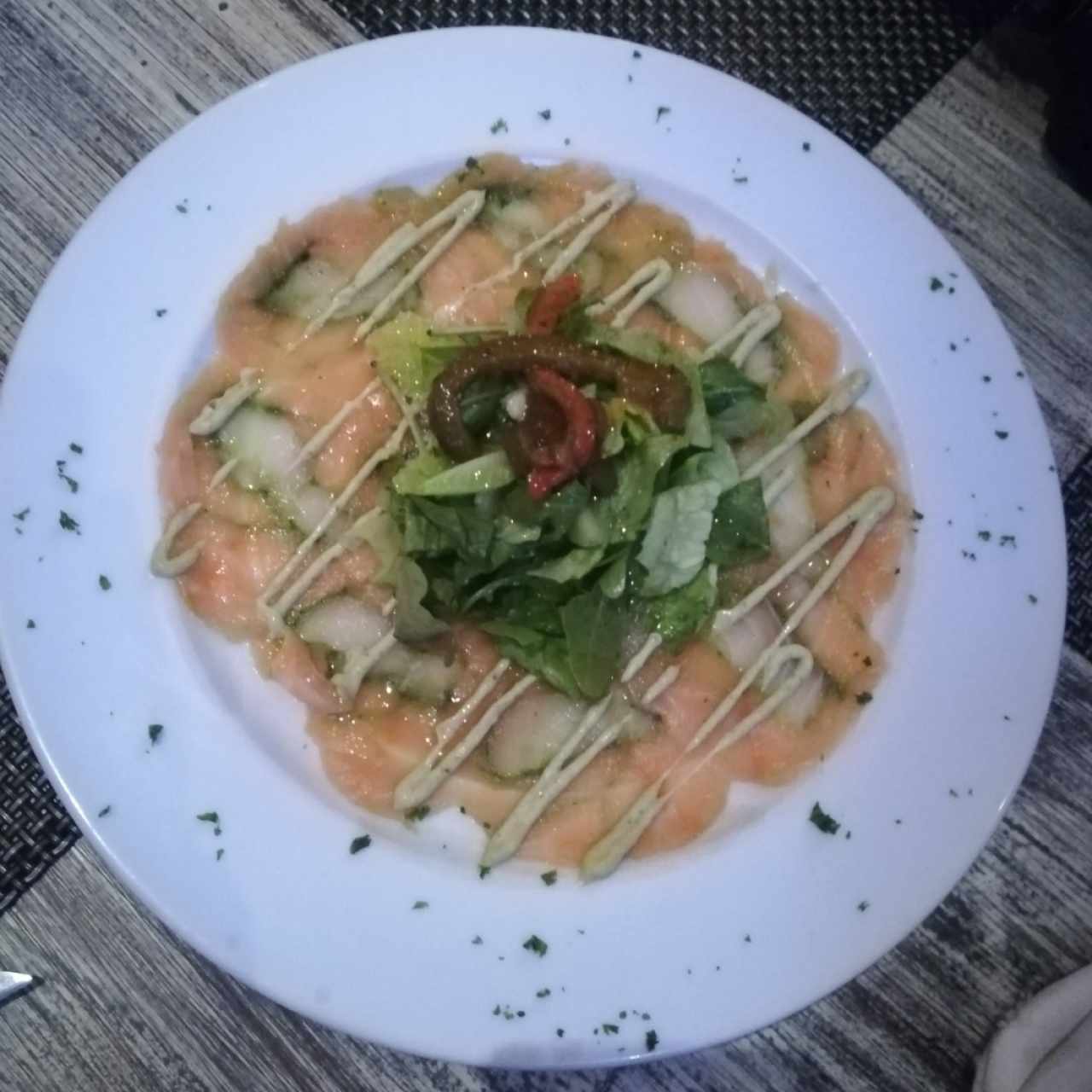 Carpaccio de salmón