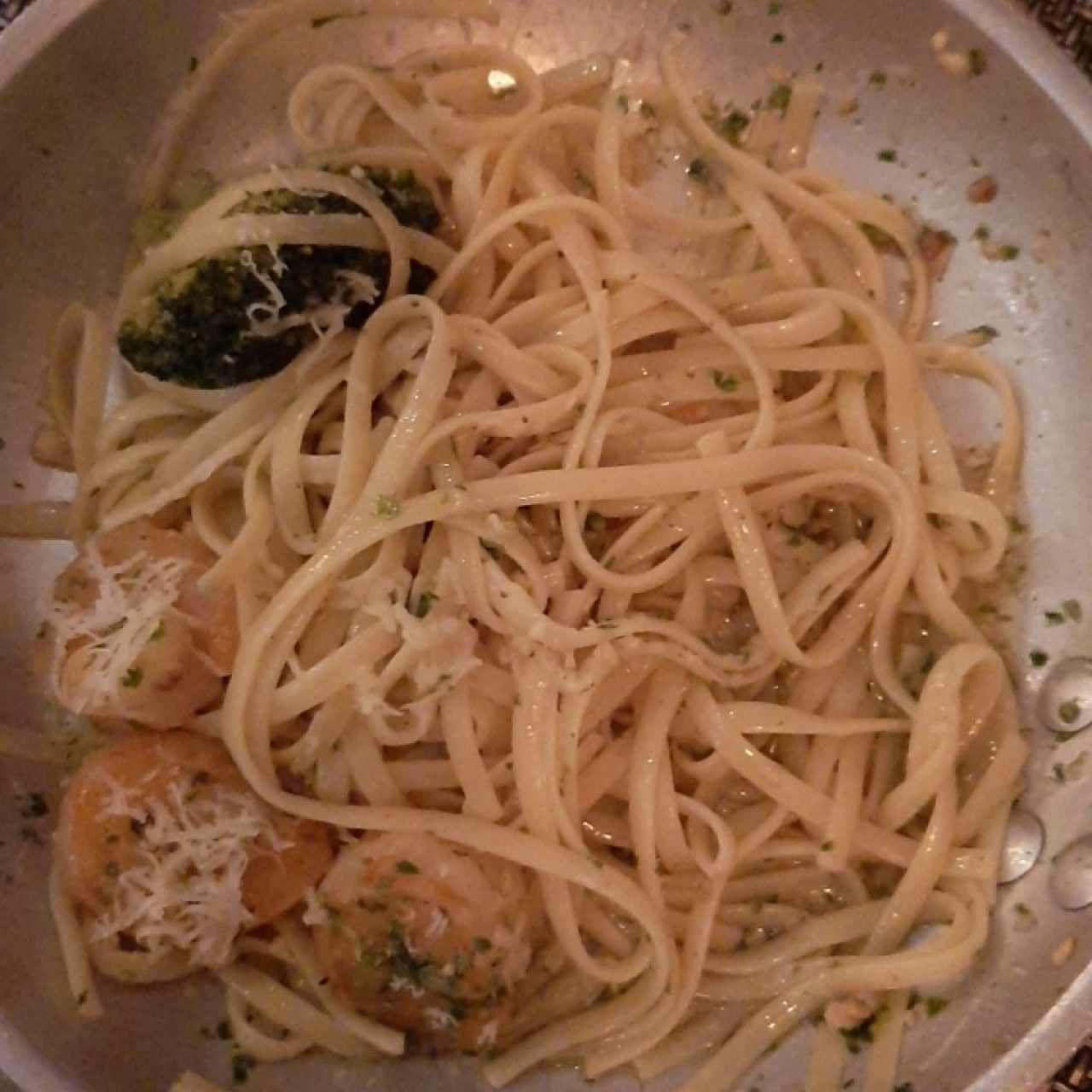 linguini brocoli camaron