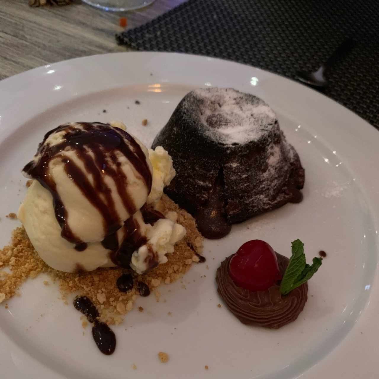 Fondant de Chocolate con helado de Vainilla