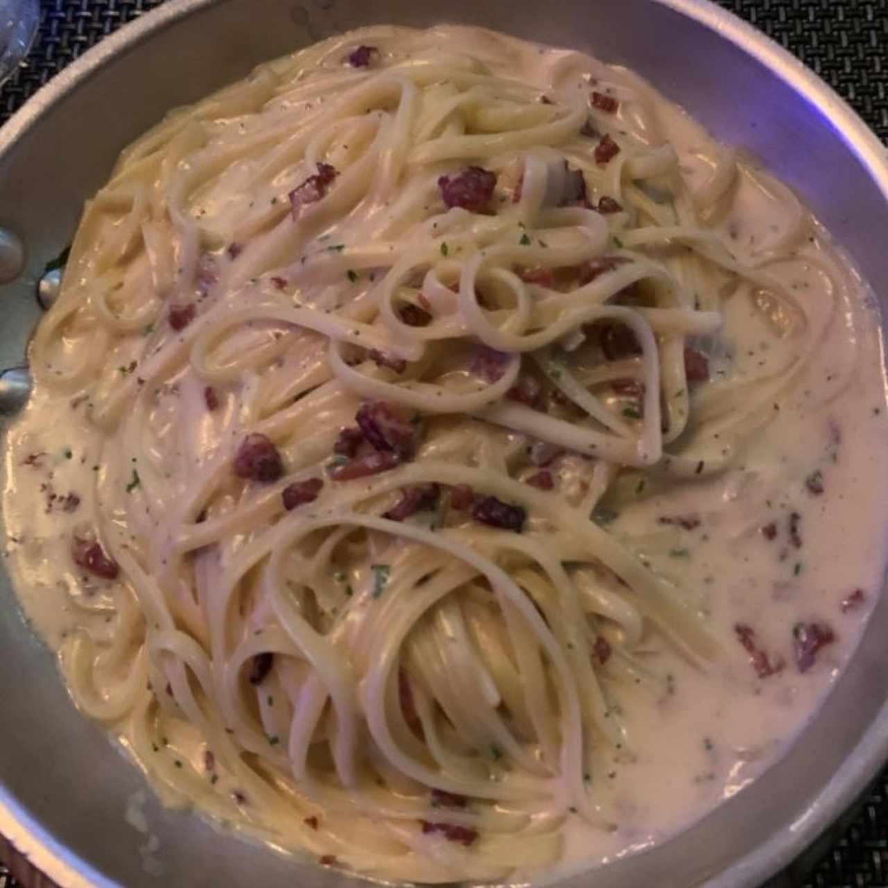 una creacion - linguini carbonara