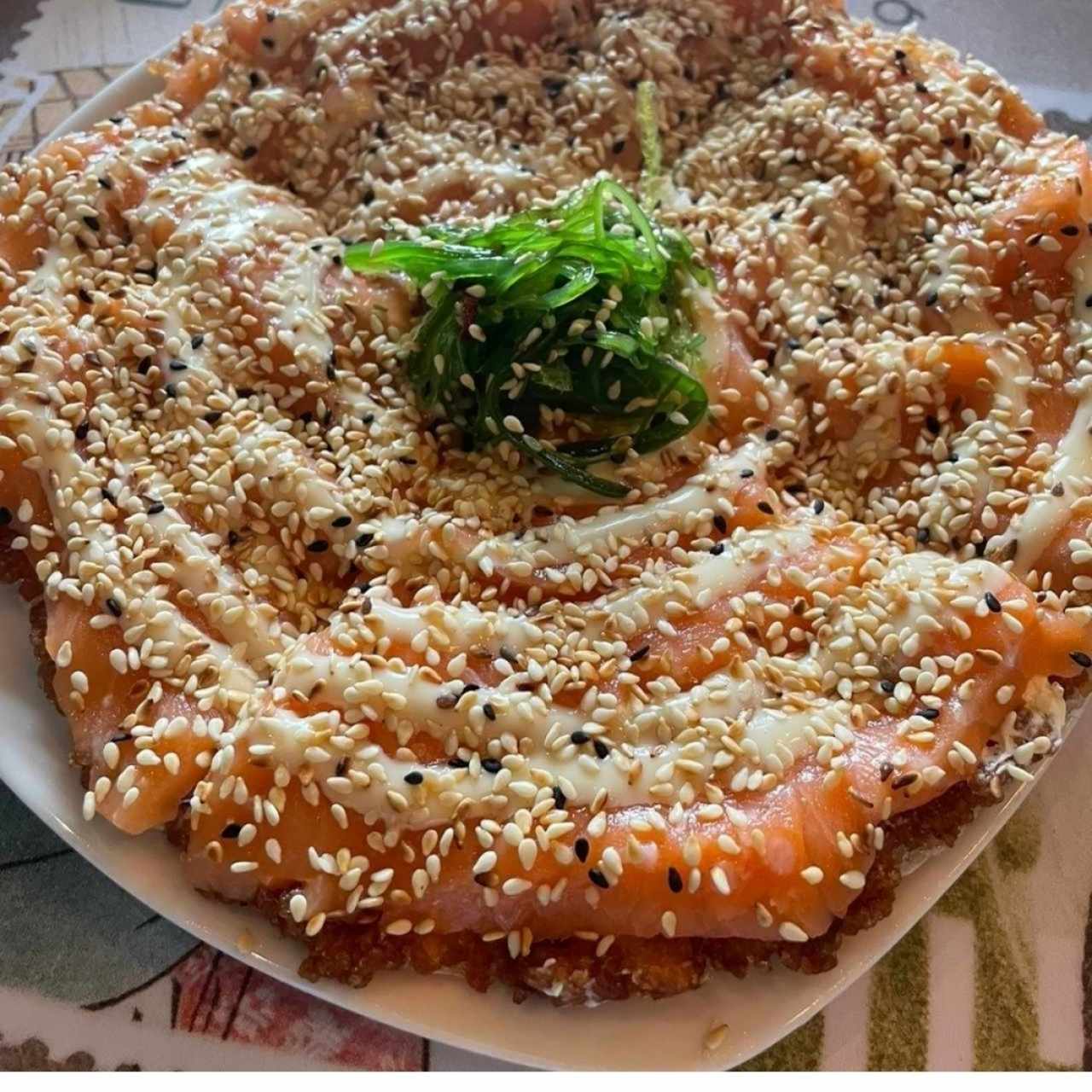 Pizza de Sushi de Salmón