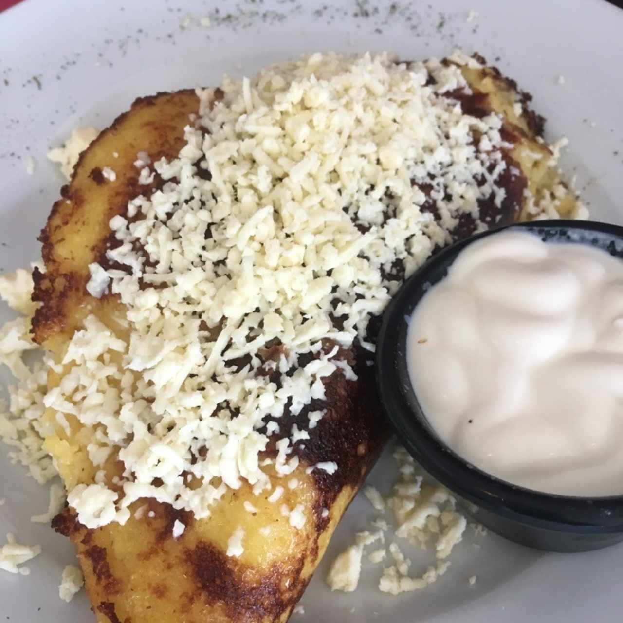 cachapa tradicional con nata