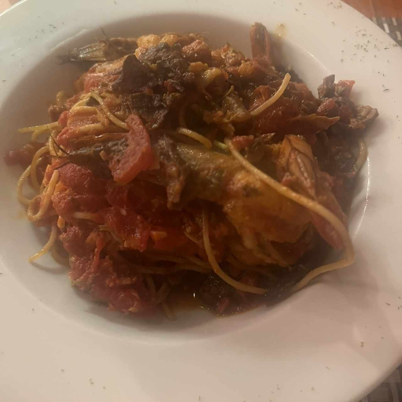 Langostinos von spaghetti 