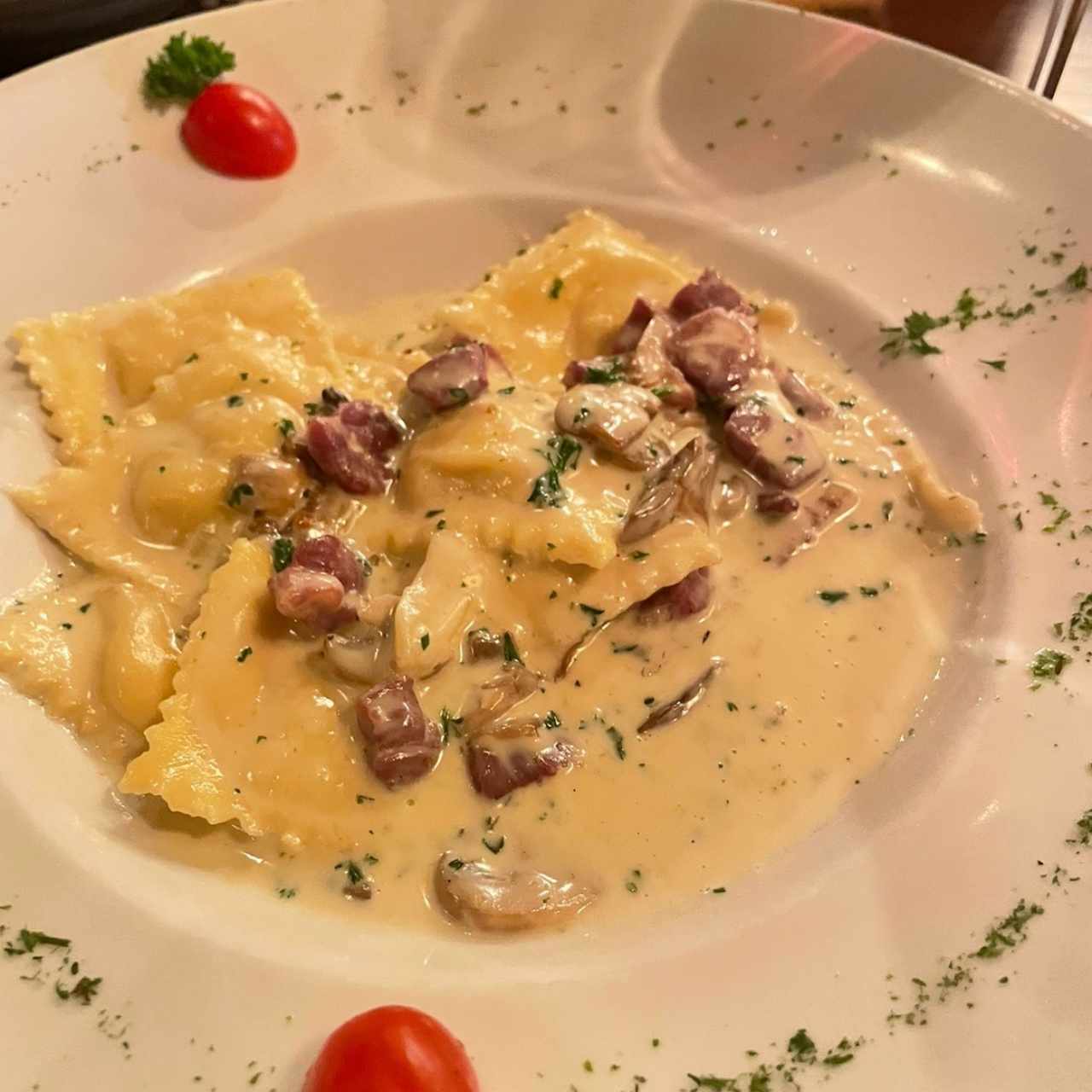 Raviolis de pollo