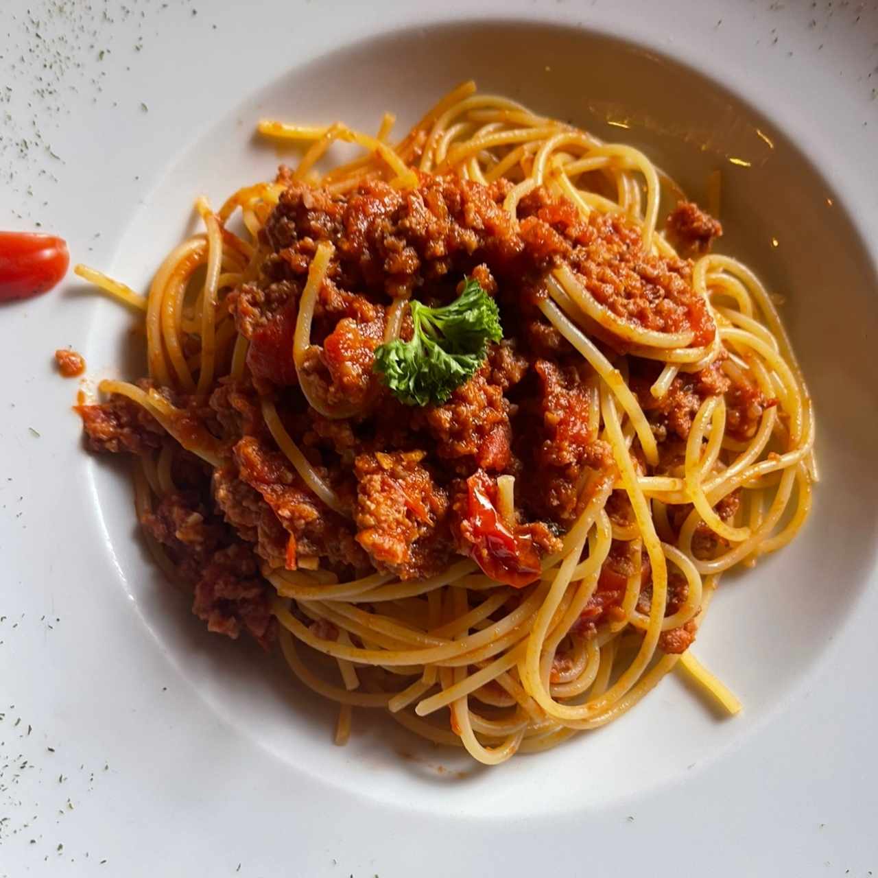 Espagueti  con carne 🥹☺️