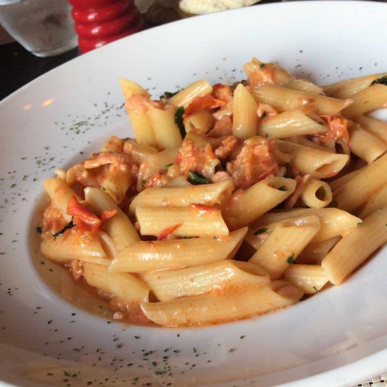 Pasta con salmón