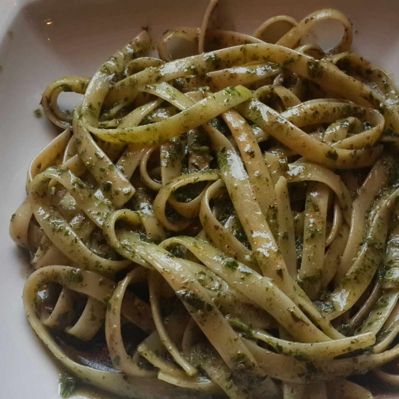 fetuccini al pesto