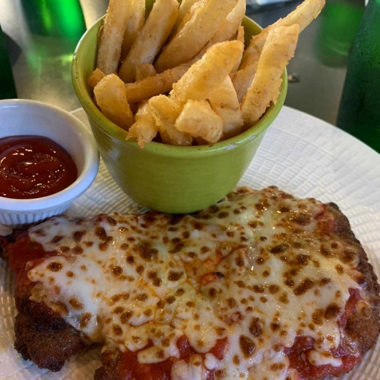 Milanesa de res parmesano