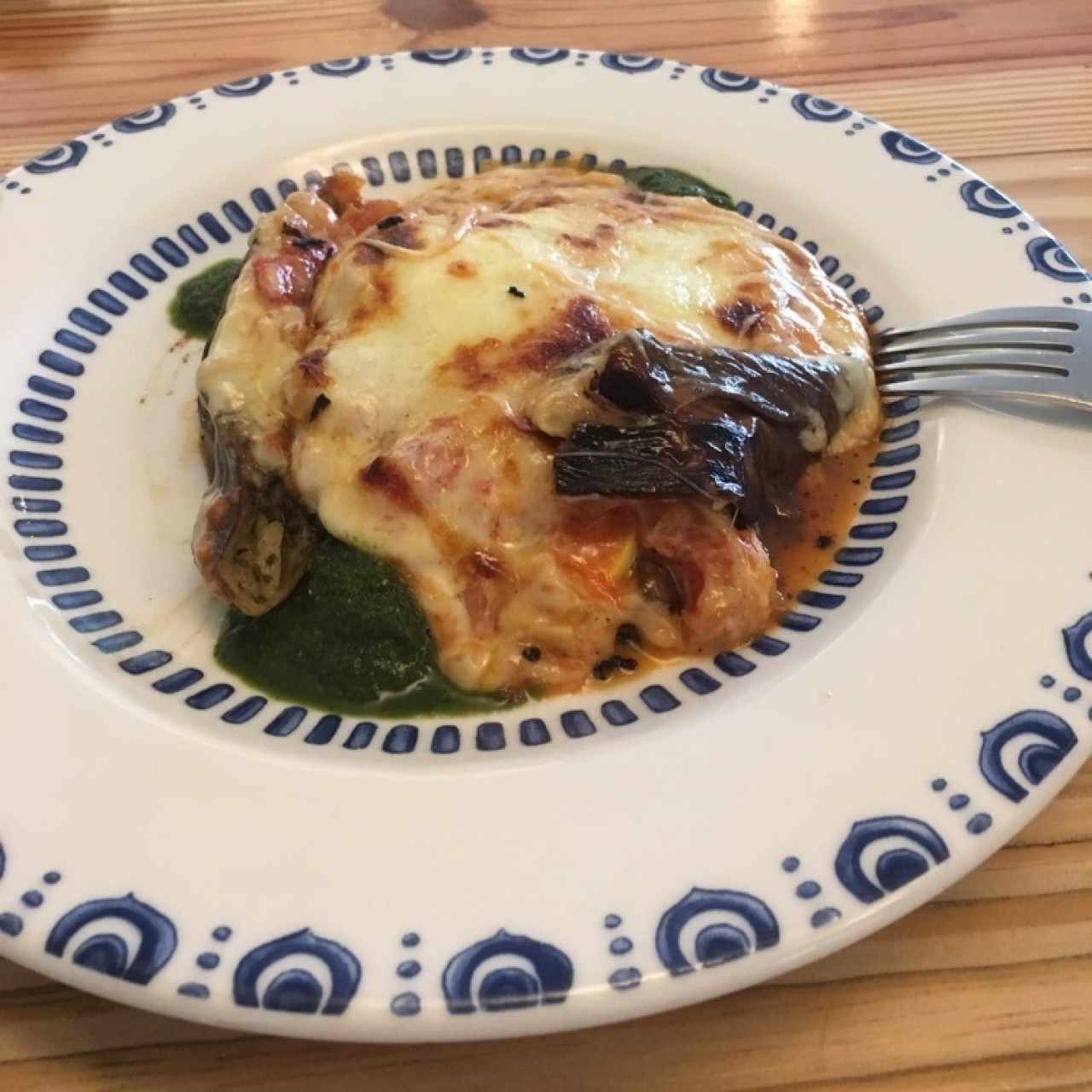 Lasagna de berenjena y platano