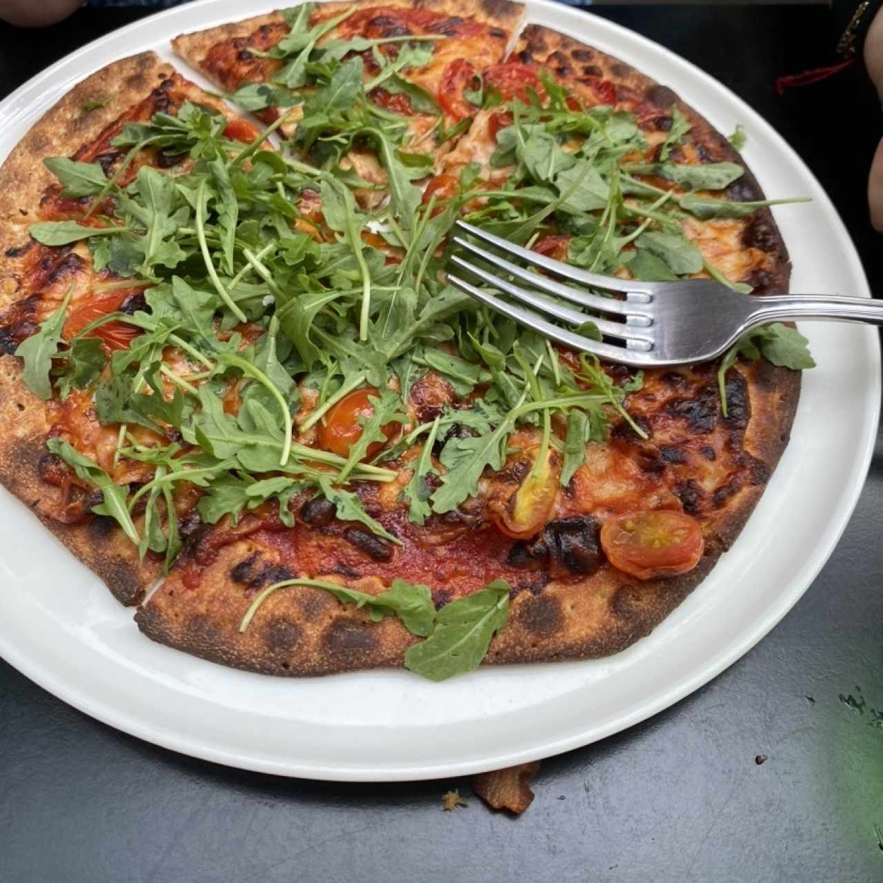 Arugula y tomate cherry