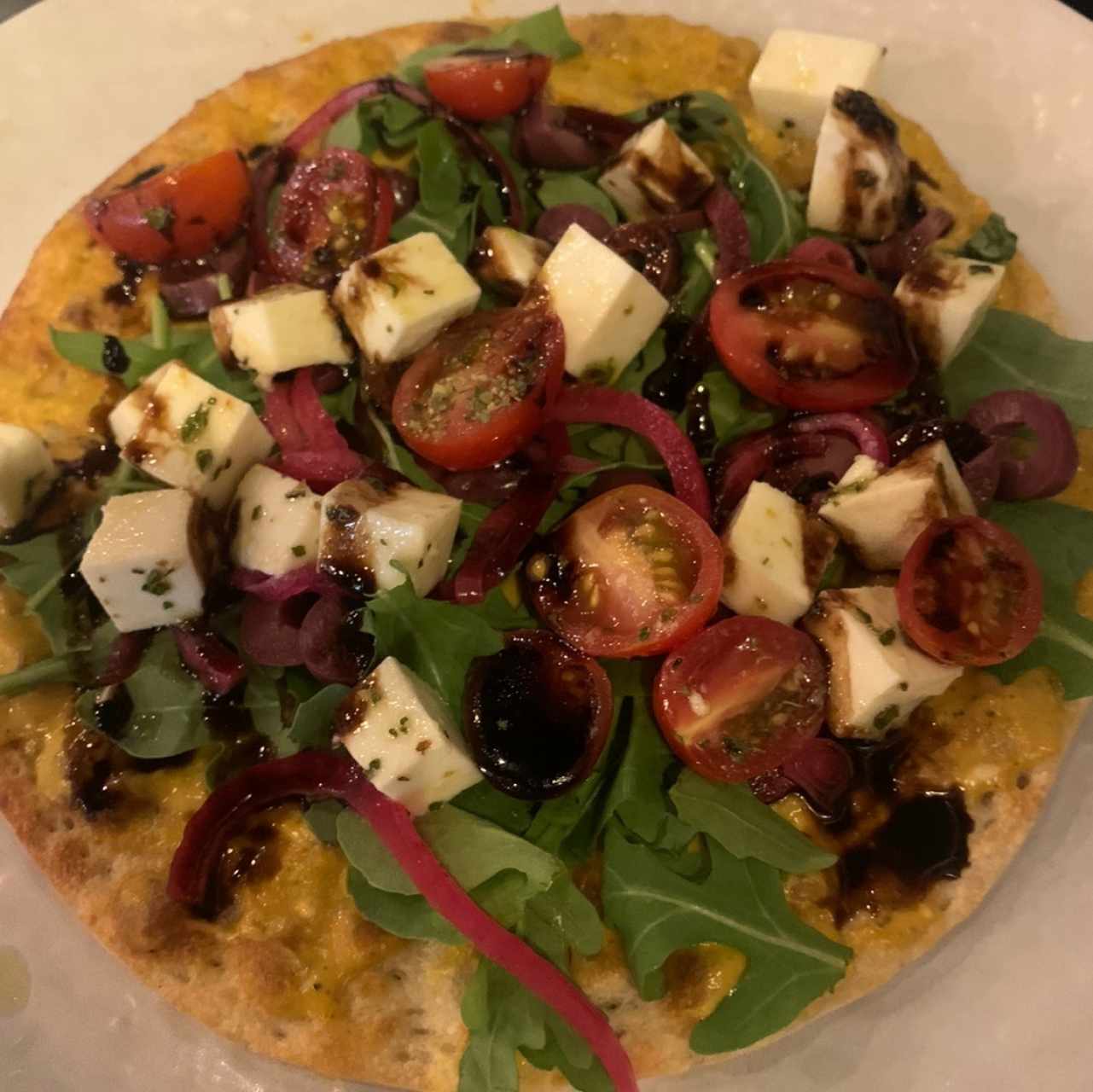 tostada de tomate con queso feta