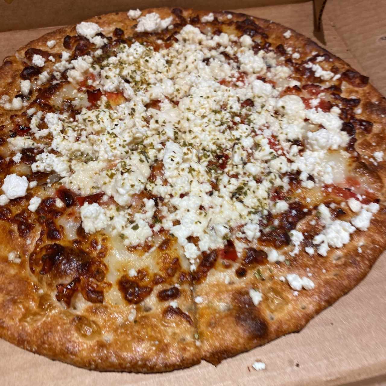 Pizza feta y miel 