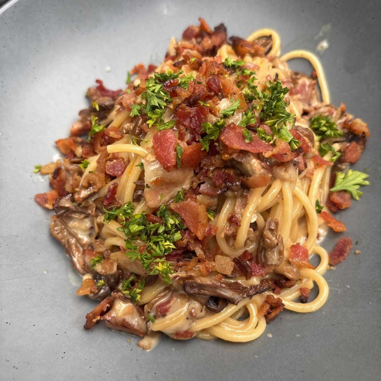 Spaghetti al hongo