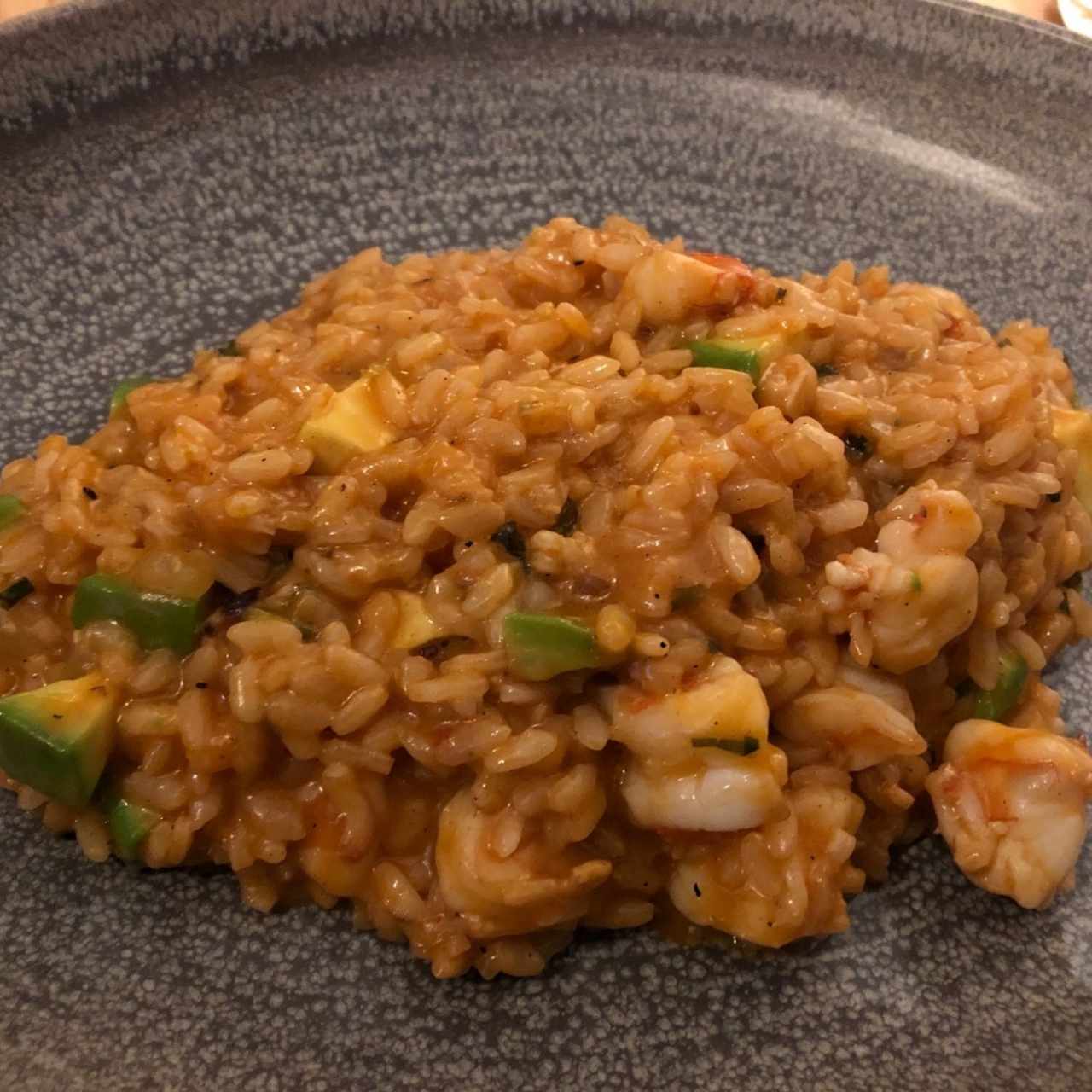 Risotto de langostinos