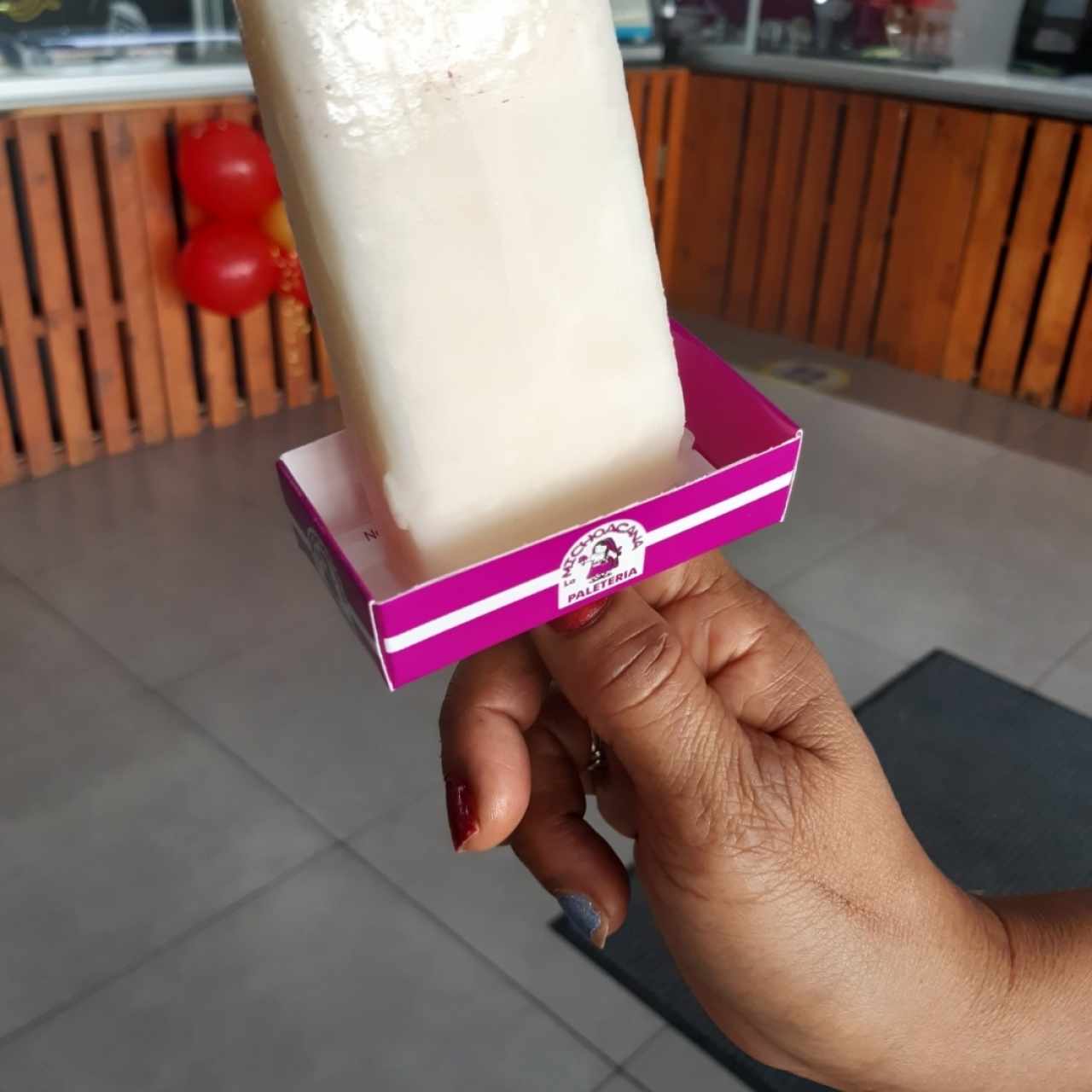 paleta con leche condensada