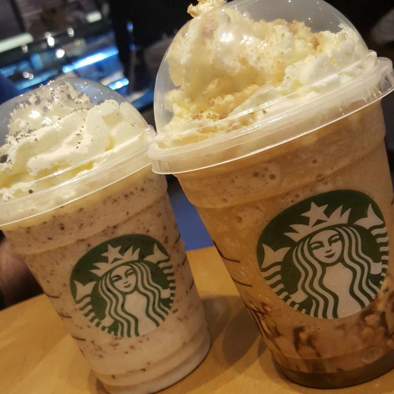 frapuccinos de smores y cookies and cream 