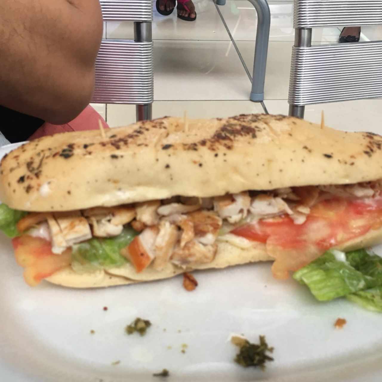 emparedado de pollo