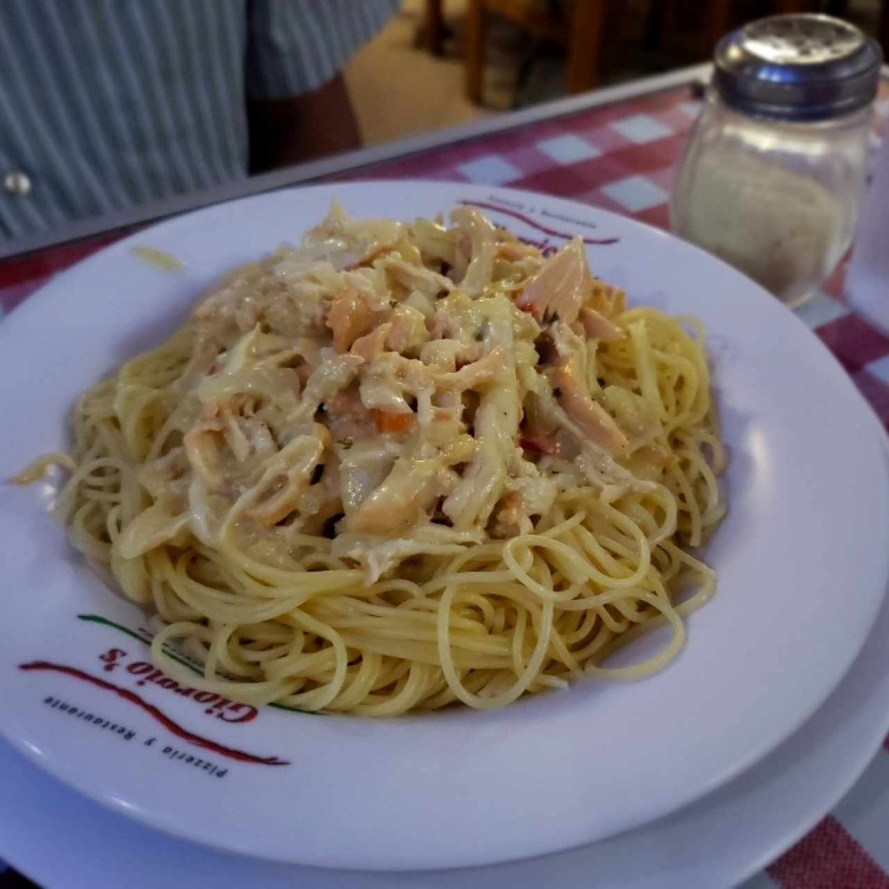 Spaghettini con pollo 