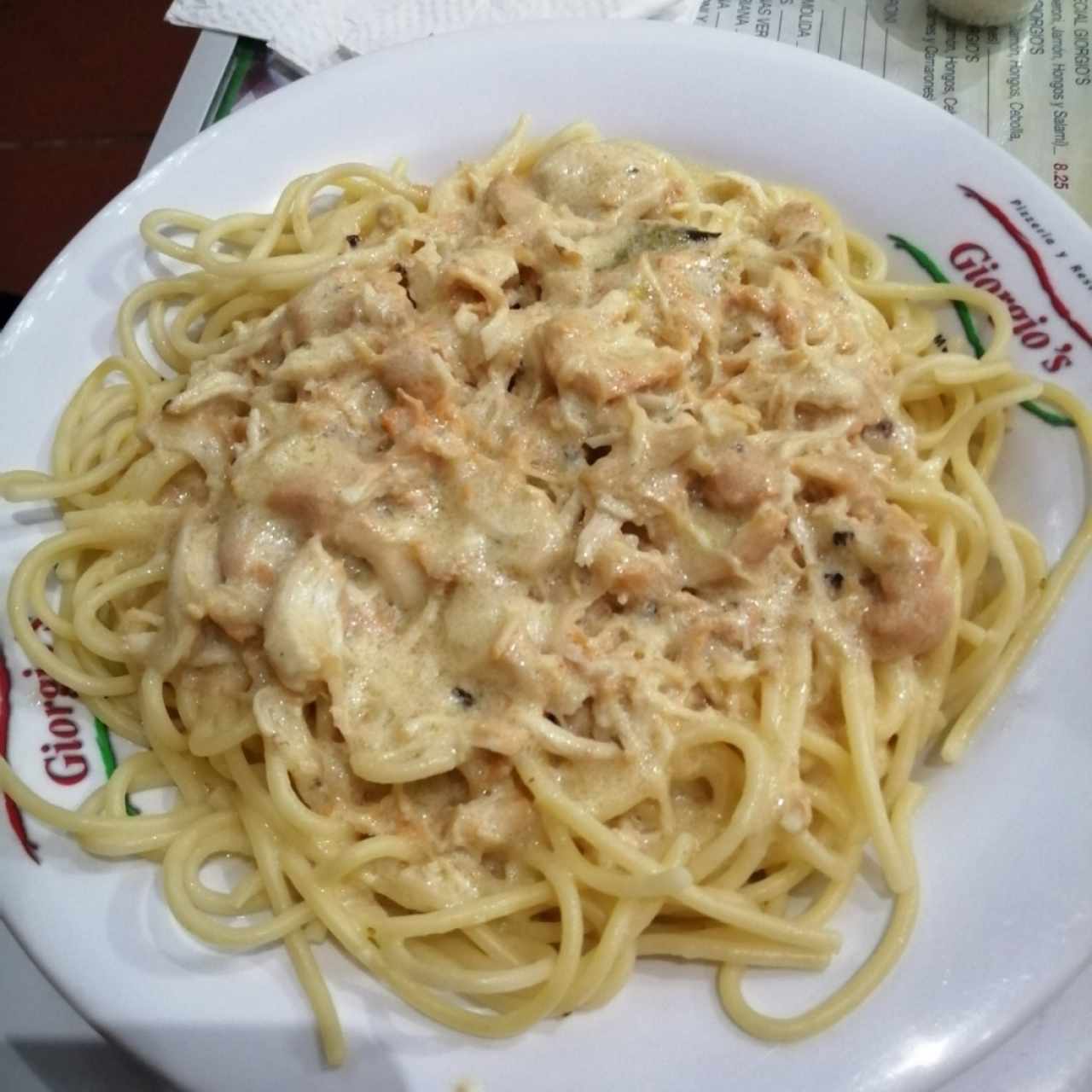 Spagueti de pollo