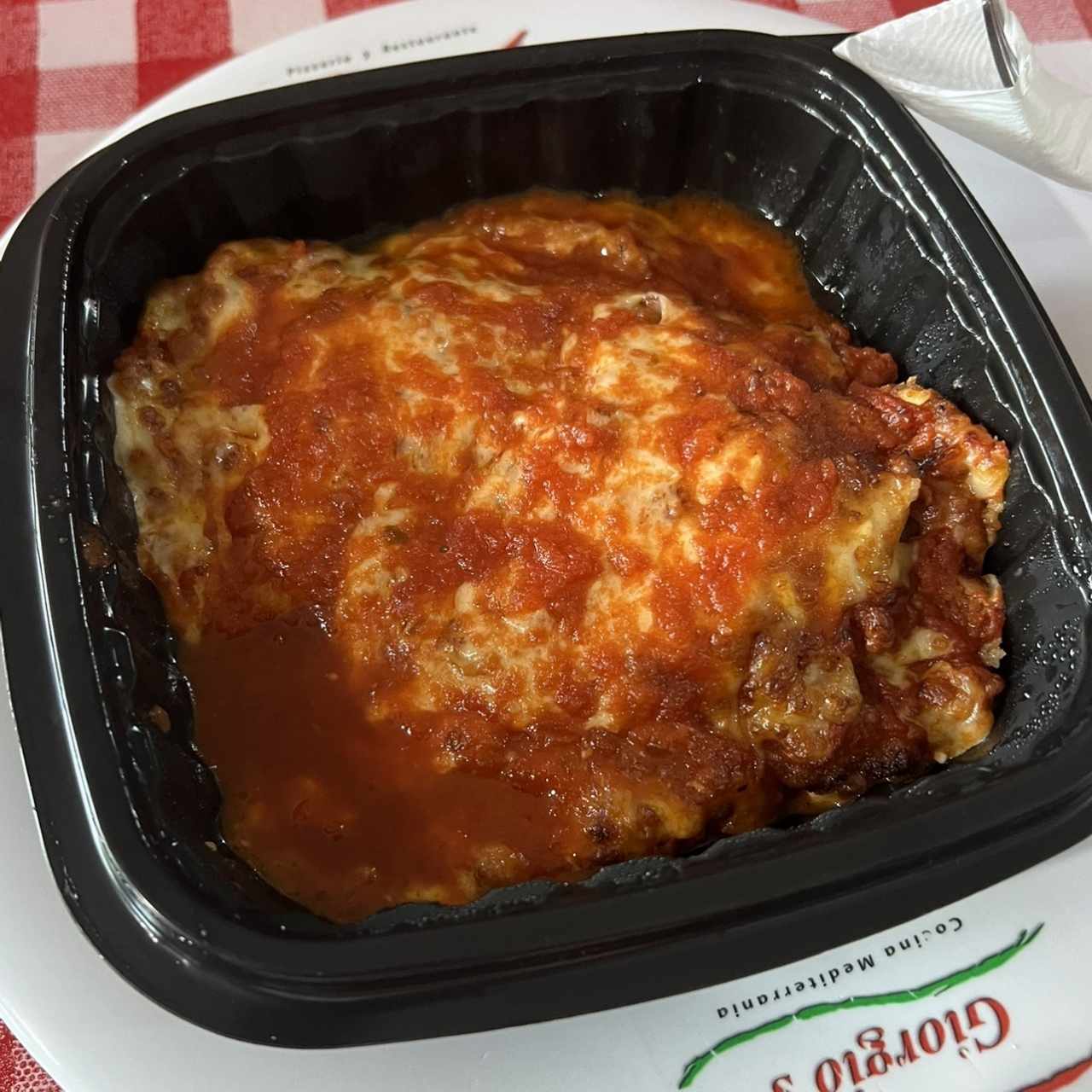 Lasagna de berenjena gratinada