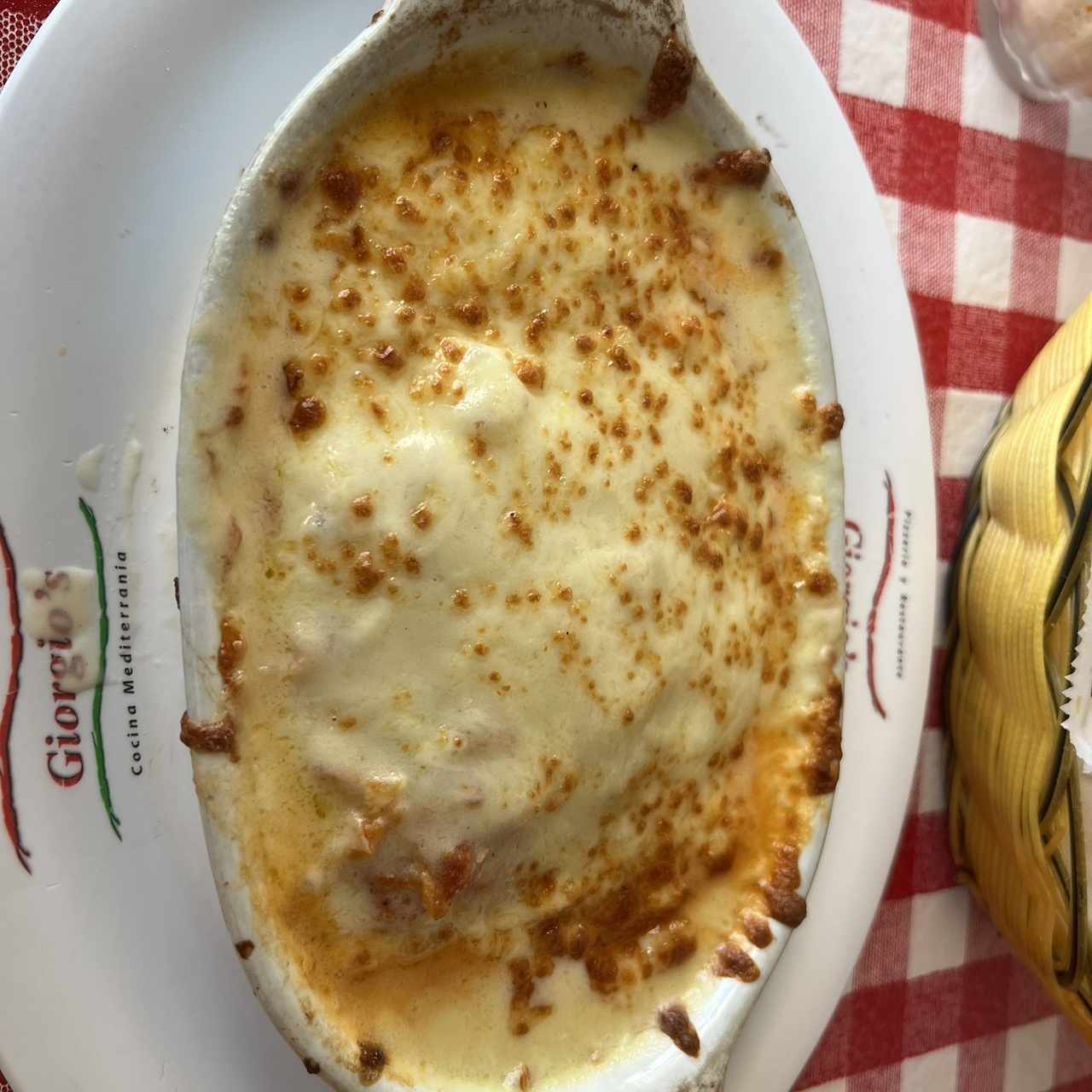 Lasaña pollo gratinada