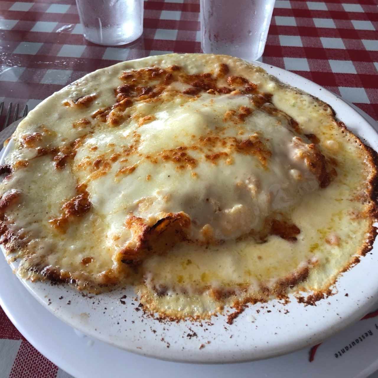 lasaña de pollo gratinada