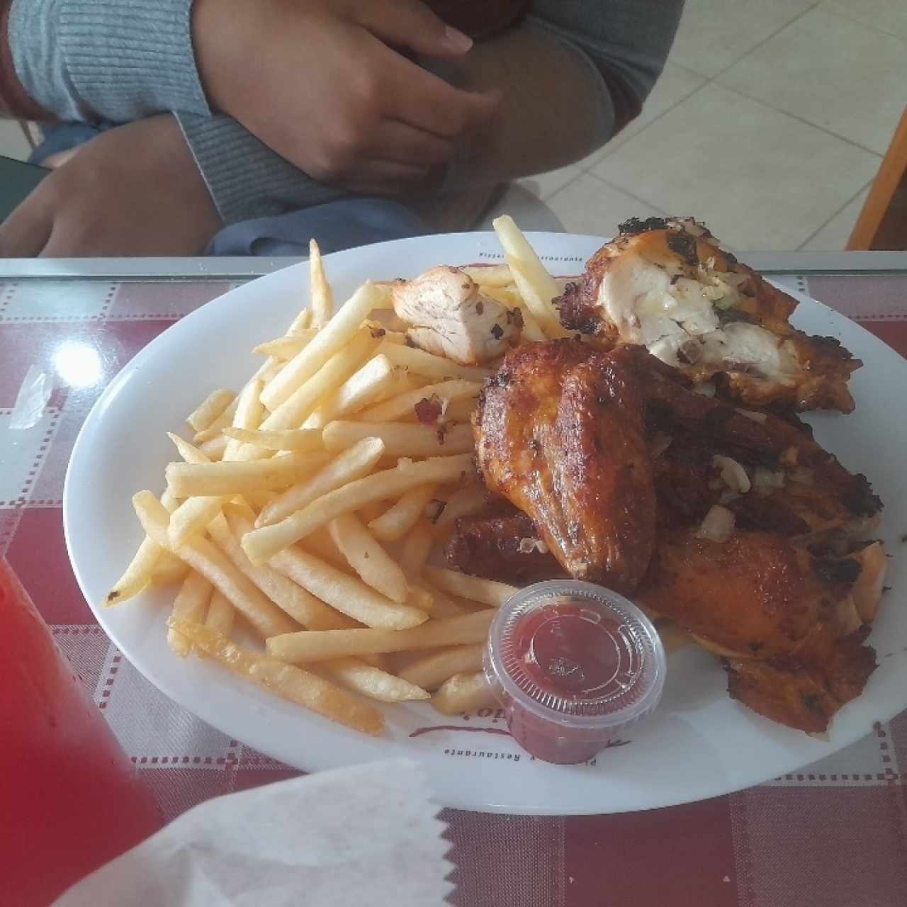 pollo asado con papas